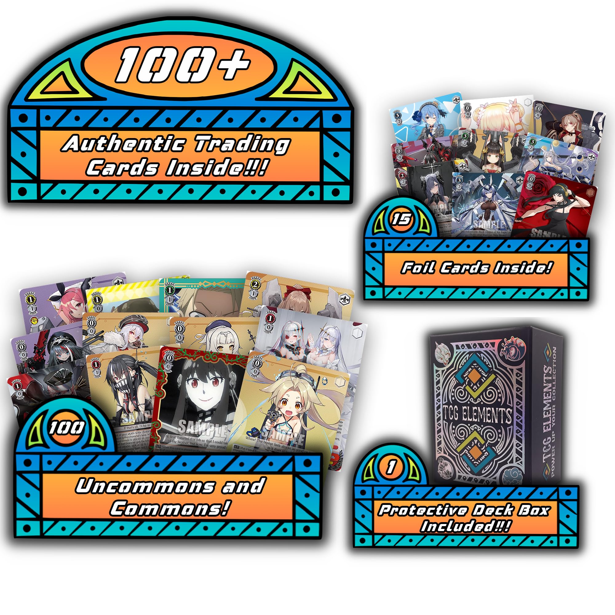 Amazon.com: TCG Elements - Weiss Schwarz TCG Bundle, 100 Common